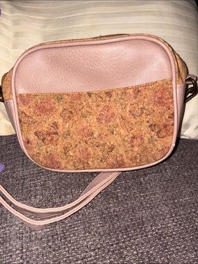 Source Unknown Pink Cork Crossbody Bag